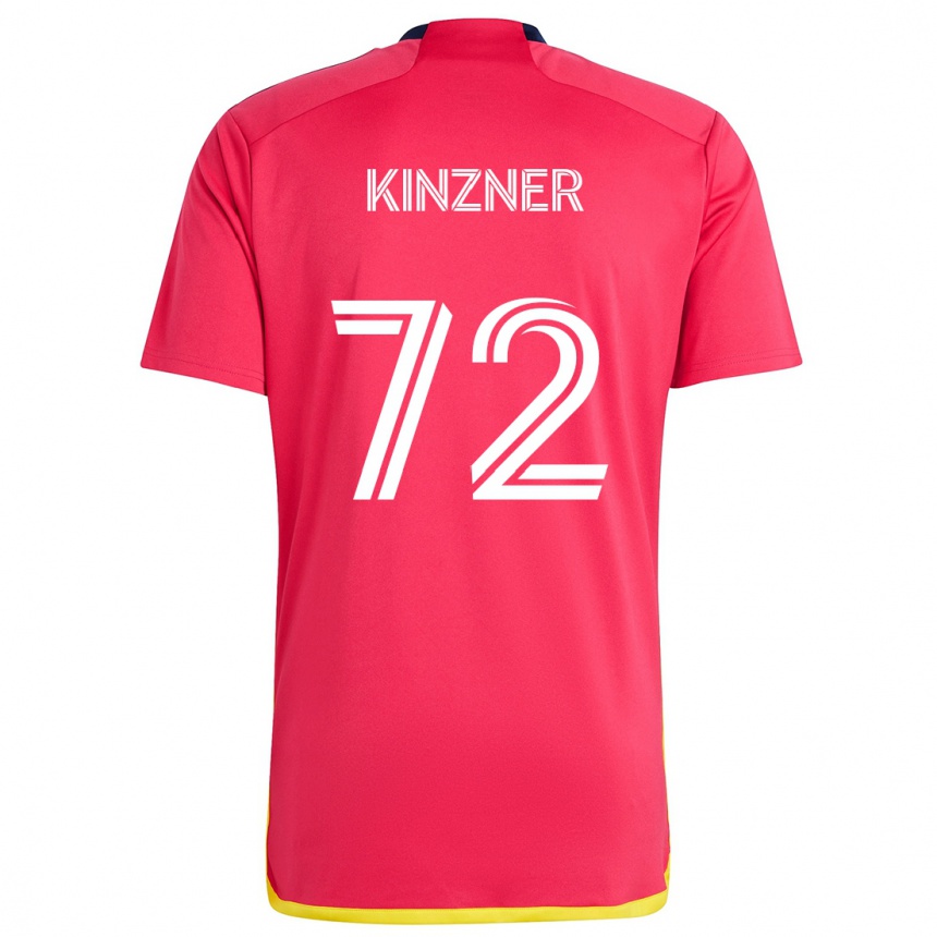 Niño Fútbol Camiseta Eric Kinzner #72 Rojo Azul 1ª Equipación 2024/25 Perú