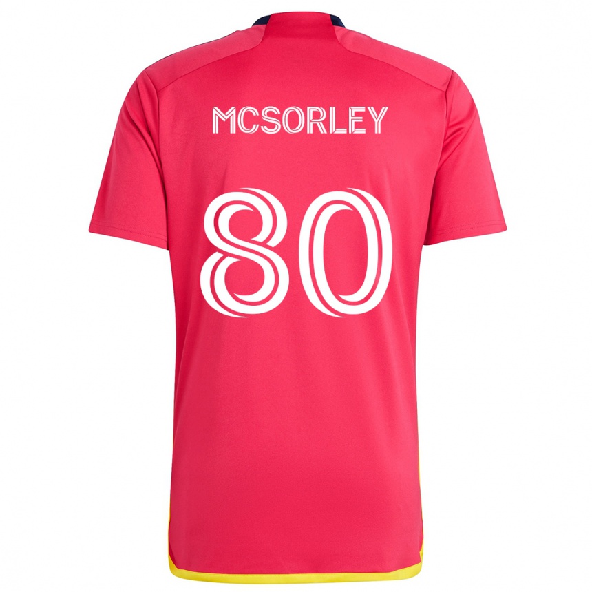 Niño Fútbol Camiseta Brendan Mcsorley #80 Rojo Azul 1ª Equipación 2024/25 Perú