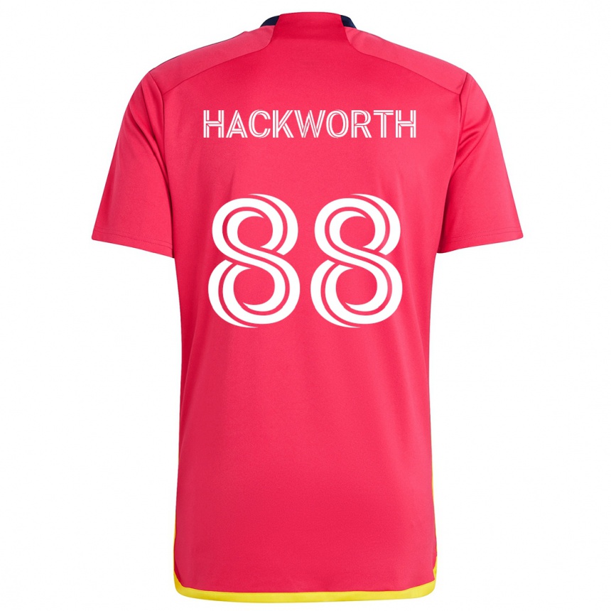 Niño Fútbol Camiseta Larsen Hackworth #88 Rojo Azul 1ª Equipación 2024/25 Perú