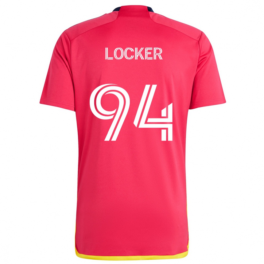 Niño Fútbol Camiseta Carson Locker #94 Rojo Azul 1ª Equipación 2024/25 Perú