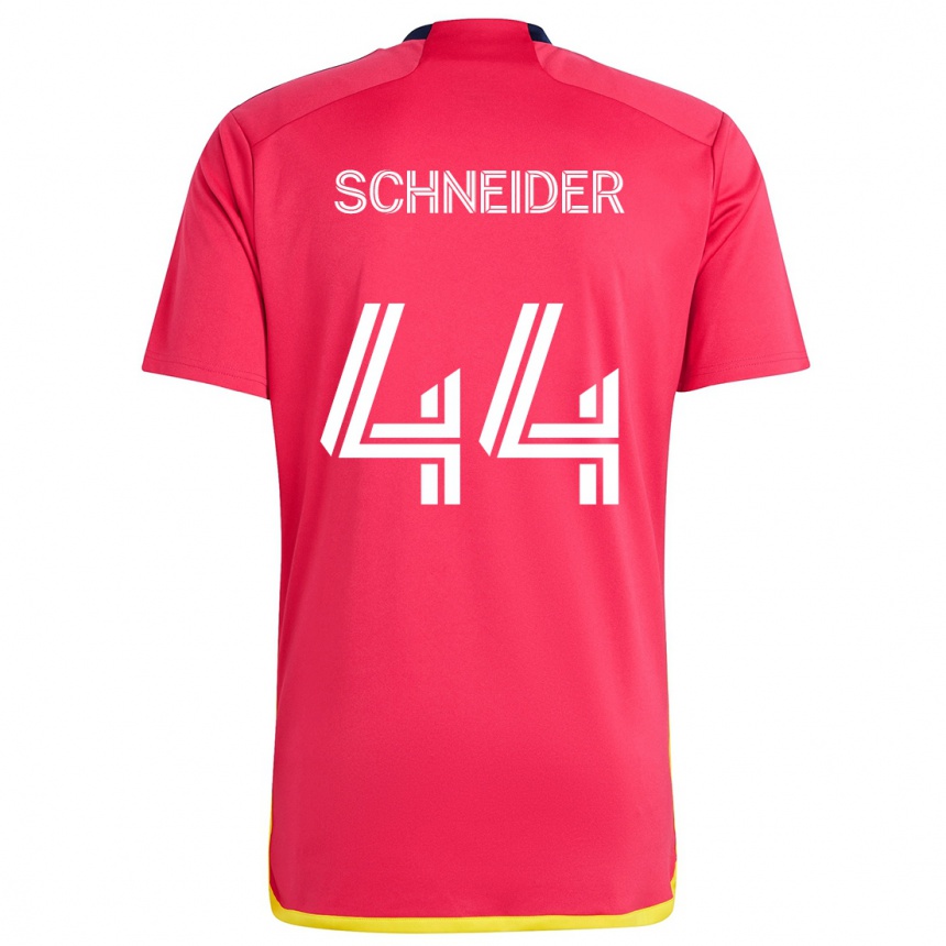 Niño Fútbol Camiseta Max Schneider #44 Rojo Azul 1ª Equipación 2024/25 Perú