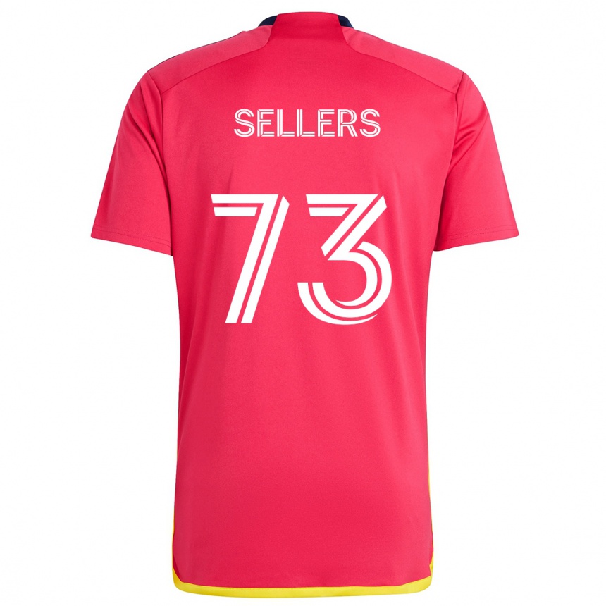 Niño Fútbol Camiseta Braydon Sellers #73 Rojo Azul 1ª Equipación 2024/25 Perú