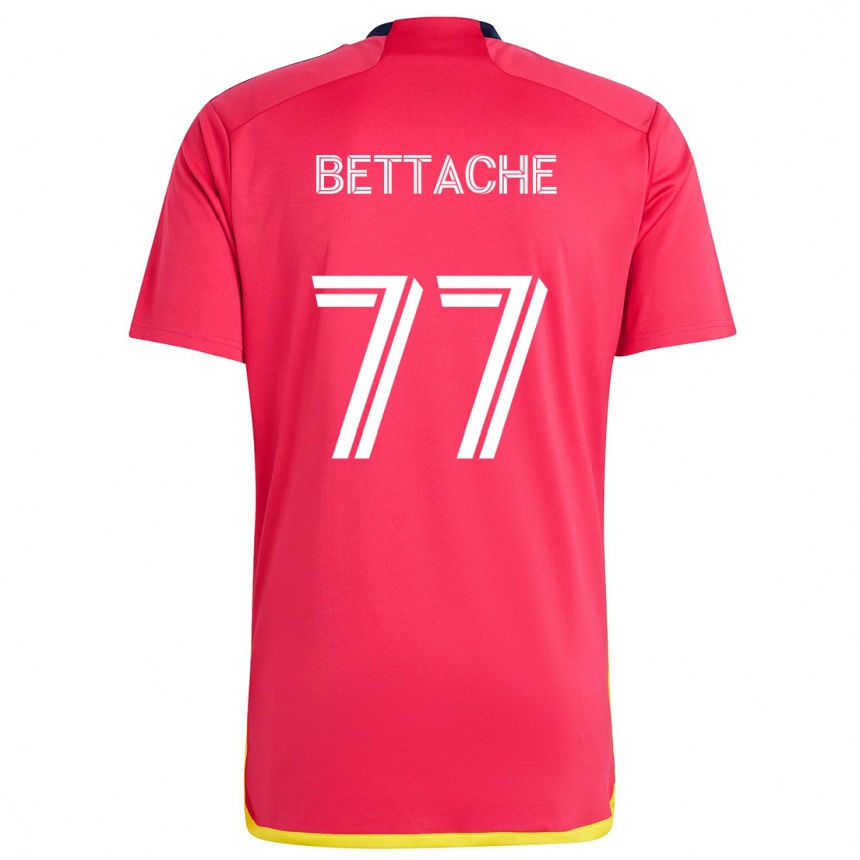 Niño Fútbol Camiseta Faysal Bettache #77 Rojo Azul 1ª Equipación 2024/25 Perú