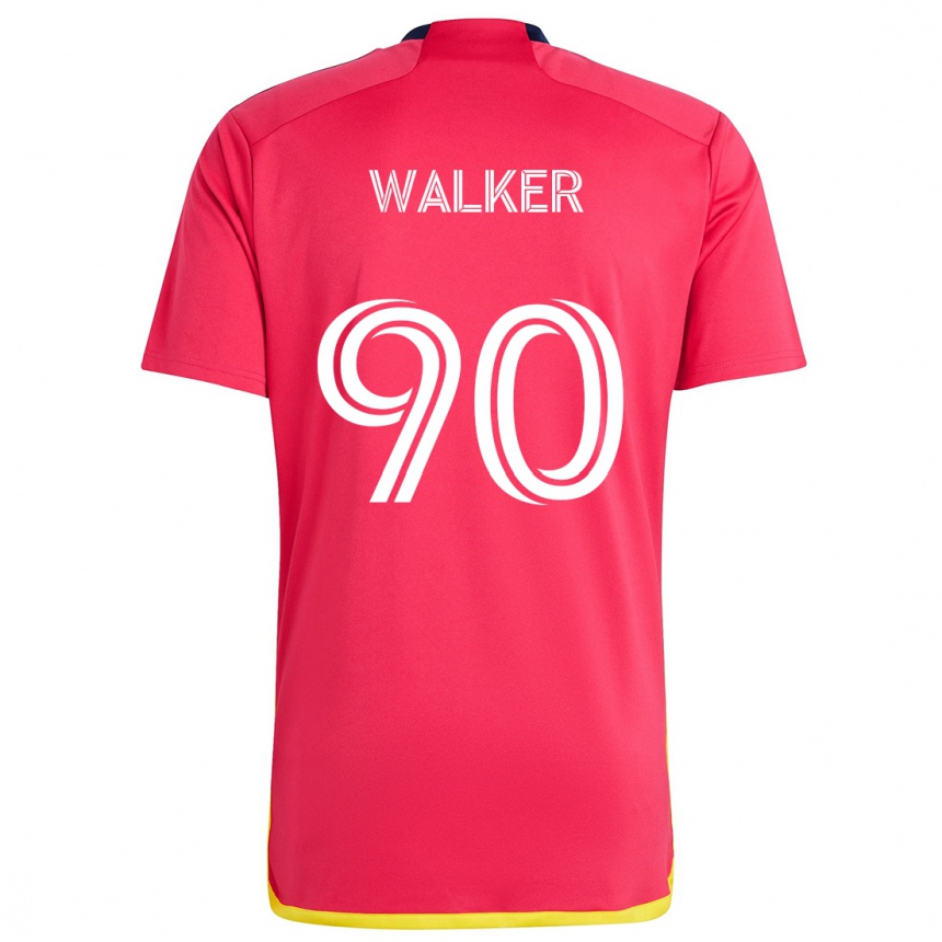 Niño Fútbol Camiseta Eric Walker #90 Rojo Azul 1ª Equipación 2024/25 Perú