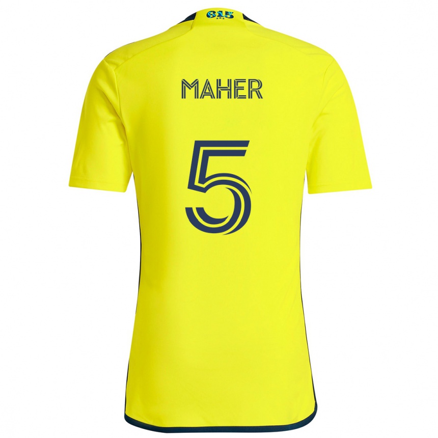 Niño Fútbol Camiseta Jack Maher #5 Amarillo Azul 1ª Equipación 2024/25 Perú