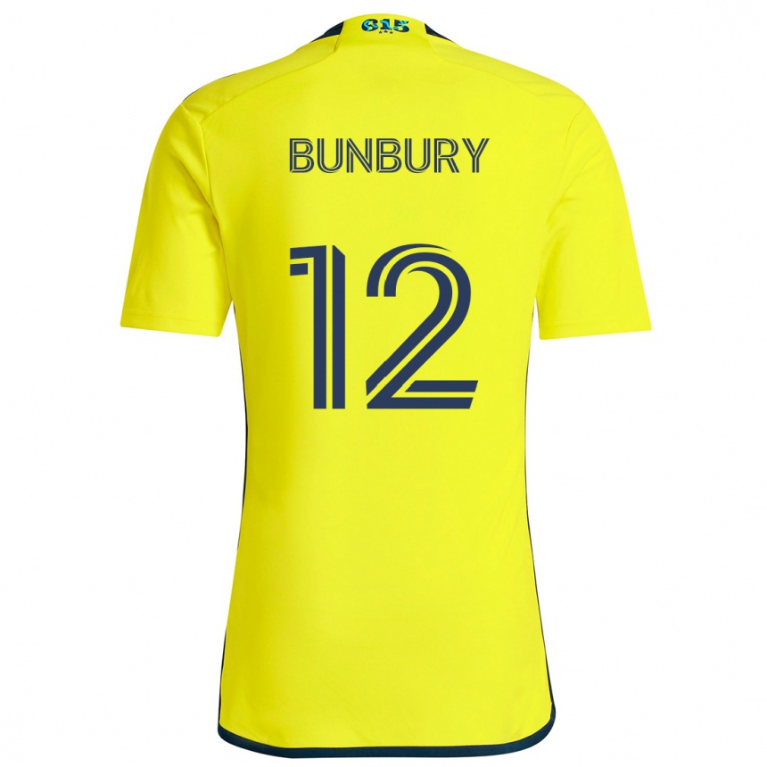 Niño Fútbol Camiseta Teal Bunbury #12 Amarillo Azul 1ª Equipación 2024/25 Perú