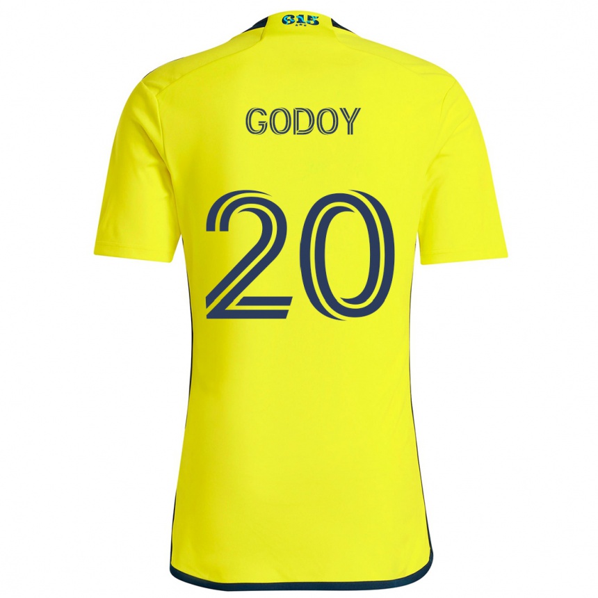 Niño Fútbol Camiseta Aníbal Godoy #20 Amarillo Azul 1ª Equipación 2024/25 Perú