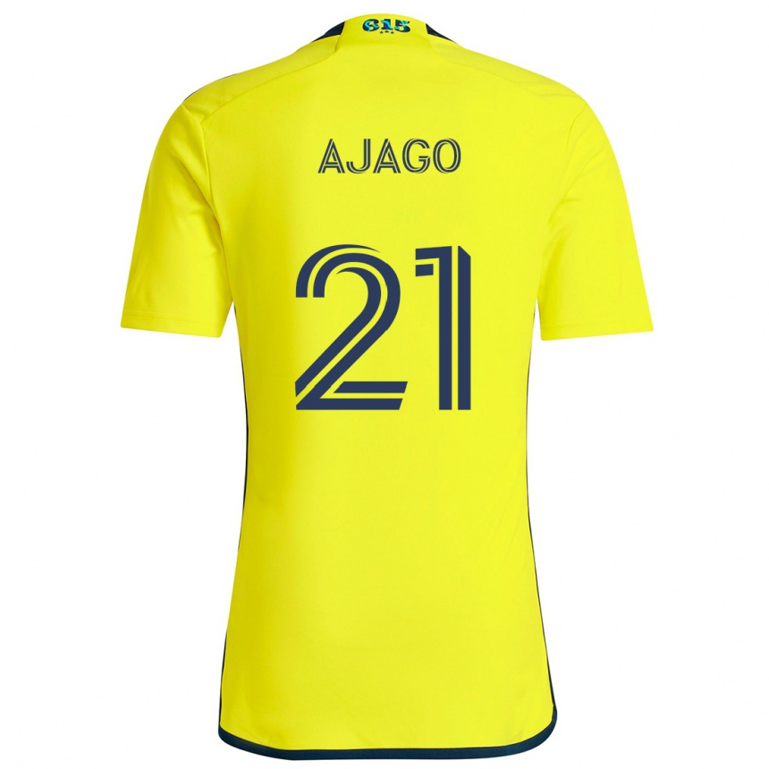 Niño Fútbol Camiseta Forster Ajago #21 Amarillo Azul 1ª Equipación 2024/25 Perú