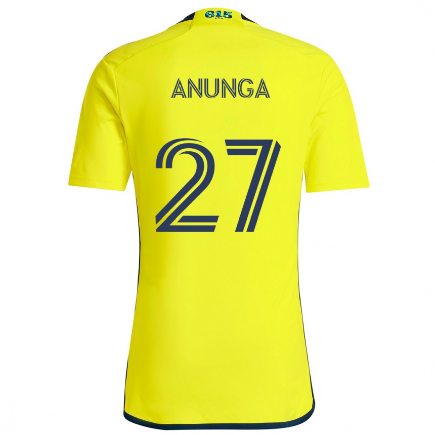 Niño Fútbol Camiseta Tah Anunga #27 Amarillo Azul 1ª Equipación 2024/25 Perú