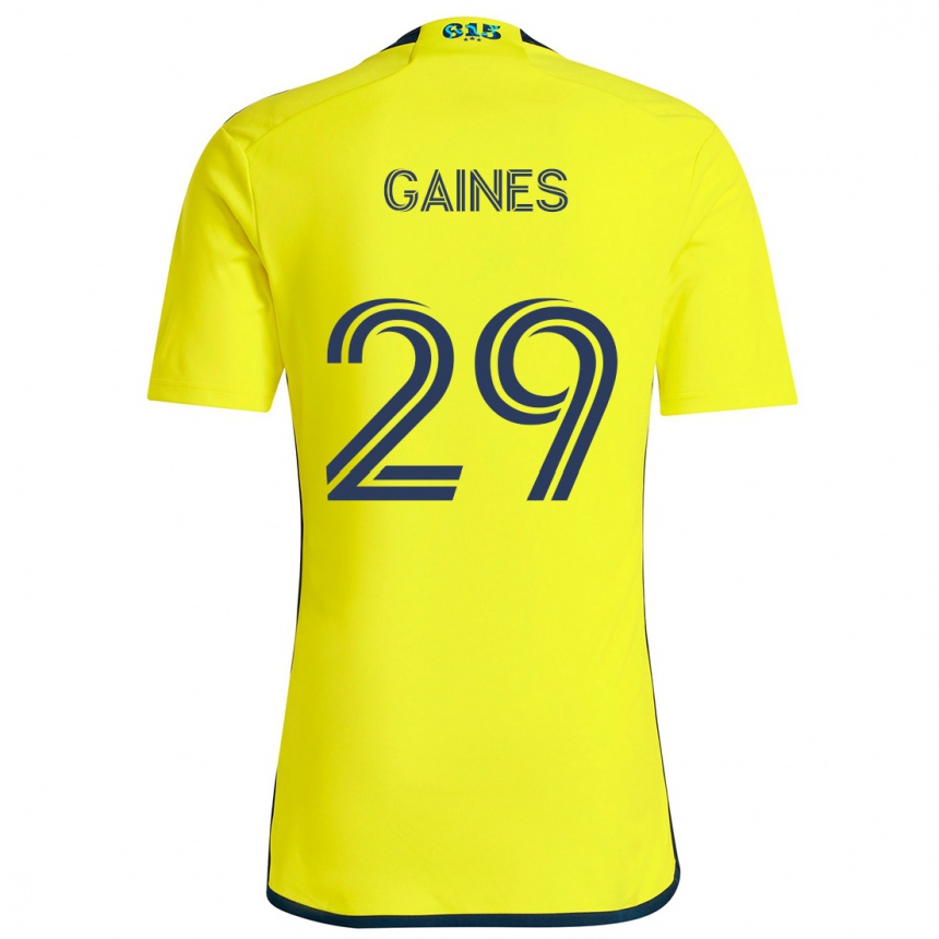 Niño Fútbol Camiseta Julian Gaines #29 Amarillo Azul 1ª Equipación 2024/25 Perú