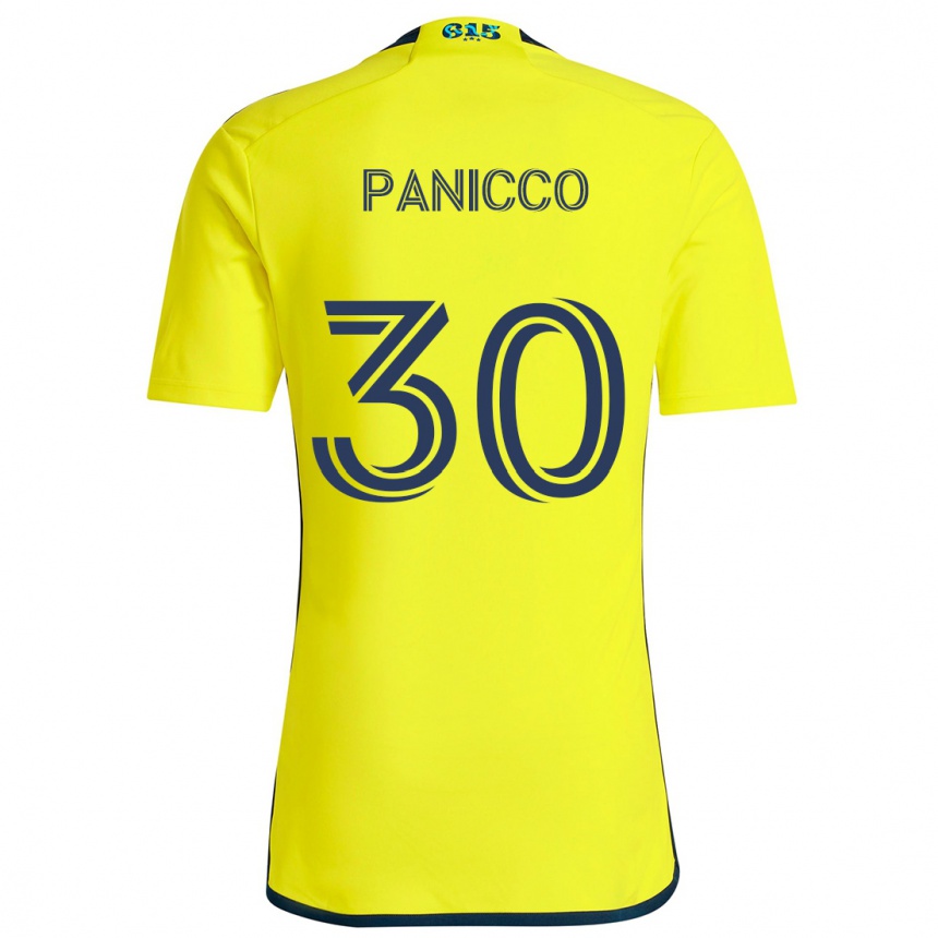 Niño Fútbol Camiseta Elliot Panicco #30 Amarillo Azul 1ª Equipación 2024/25 Perú