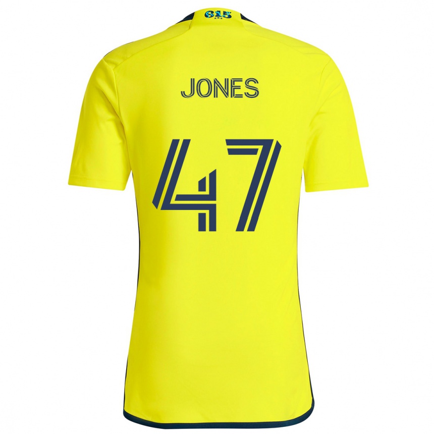 Niño Fútbol Camiseta Isaiah Jones #47 Amarillo Azul 1ª Equipación 2024/25 Perú