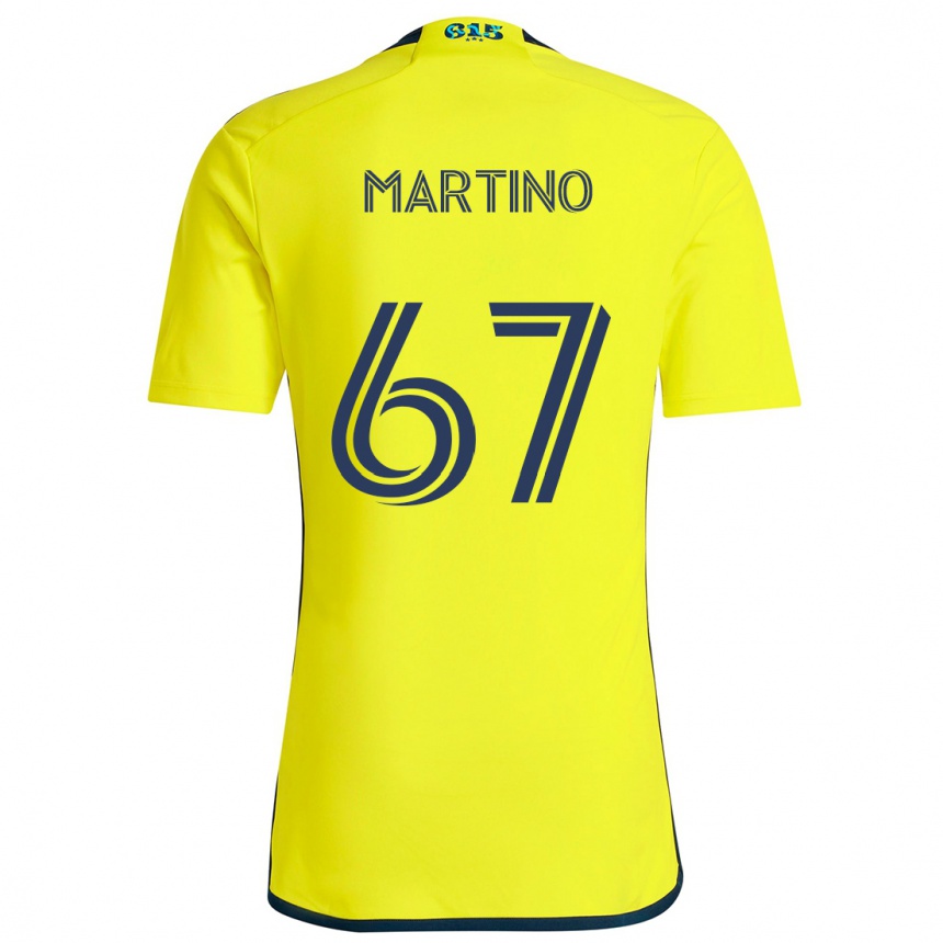 Niño Fútbol Camiseta Ben Martino #67 Amarillo Azul 1ª Equipación 2024/25 Perú