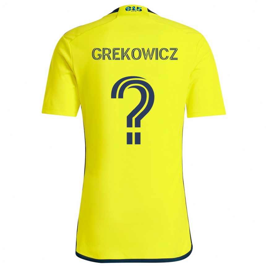 Niño Fútbol Camiseta Jacob Grekowicz #0 Amarillo Azul 1ª Equipación 2024/25 Perú