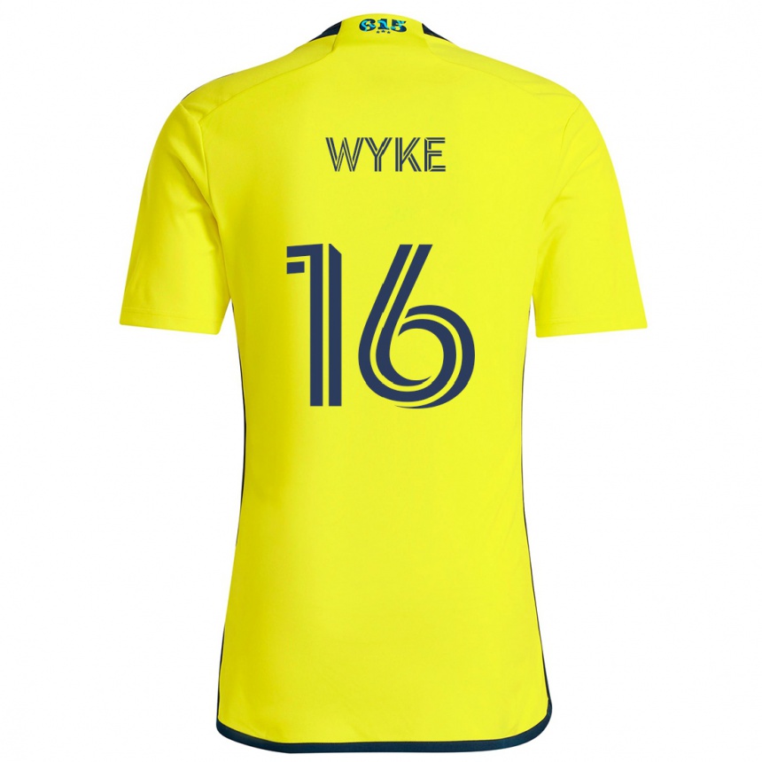 Niño Fútbol Camiseta Laurence Wyke #16 Amarillo Azul 1ª Equipación 2024/25 Perú