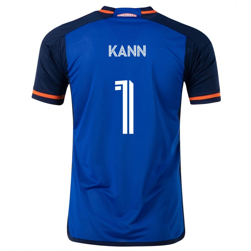 Niño Fútbol Camiseta Alec Kann #1 Azul Blanco 1ª Equipación 2024/25 Perú