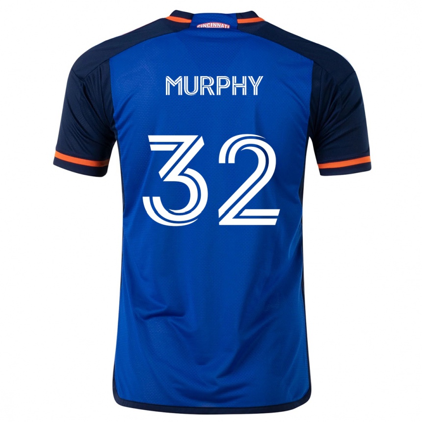 Niño Fútbol Camiseta Ian Murphy #32 Azul Blanco 1ª Equipación 2024/25 Perú