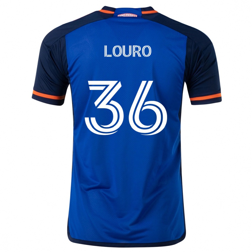 Niño Fútbol Camiseta Evan Louro #36 Azul Blanco 1ª Equipación 2024/25 Perú