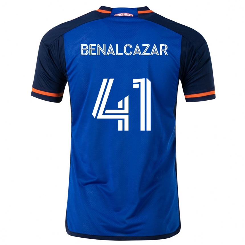 Niño Fútbol Camiseta Nico Benalcázar #41 Azul Blanco 1ª Equipación 2024/25 Perú