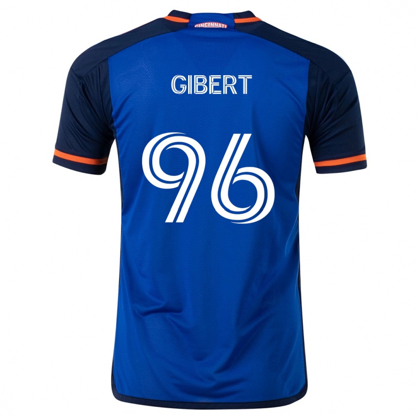 Niño Fútbol Camiseta Gaël Gibert #96 Azul Blanco 1ª Equipación 2024/25 Perú