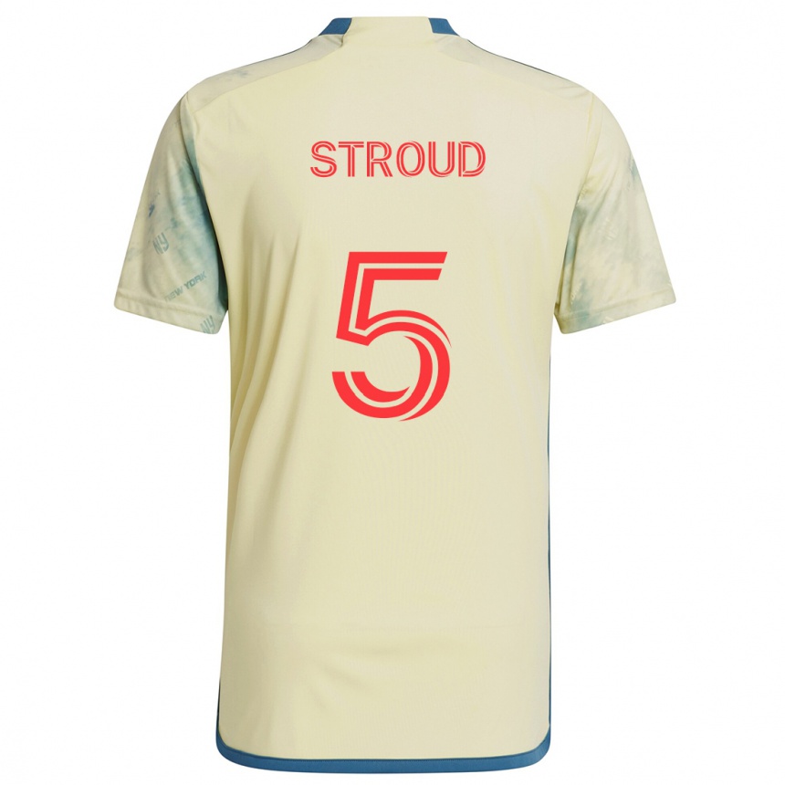 Niño Fútbol Camiseta Peter Stroud #5 Amarillo Rojo Azul 1ª Equipación 2024/25 Perú