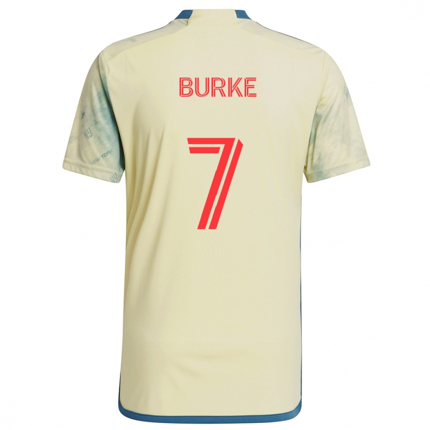 Niño Fútbol Camiseta Cory Burke #7 Amarillo Rojo Azul 1ª Equipación 2024/25 Perú