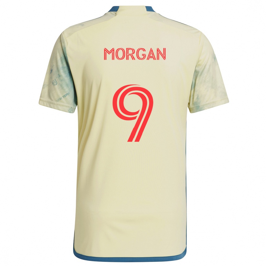 Niño Fútbol Camiseta Lewis Morgan #9 Amarillo Rojo Azul 1ª Equipación 2024/25 Perú