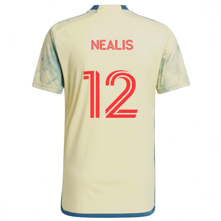 Niño Fútbol Camiseta Dylan Nealis #12 Amarillo Rojo Azul 1ª Equipación 2024/25 Perú