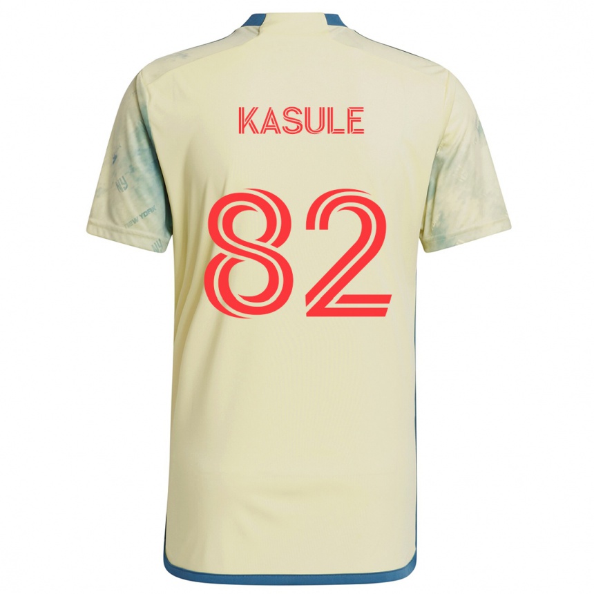 Niño Fútbol Camiseta Ibrahim Kasule #82 Amarillo Rojo Azul 1ª Equipación 2024/25 Perú