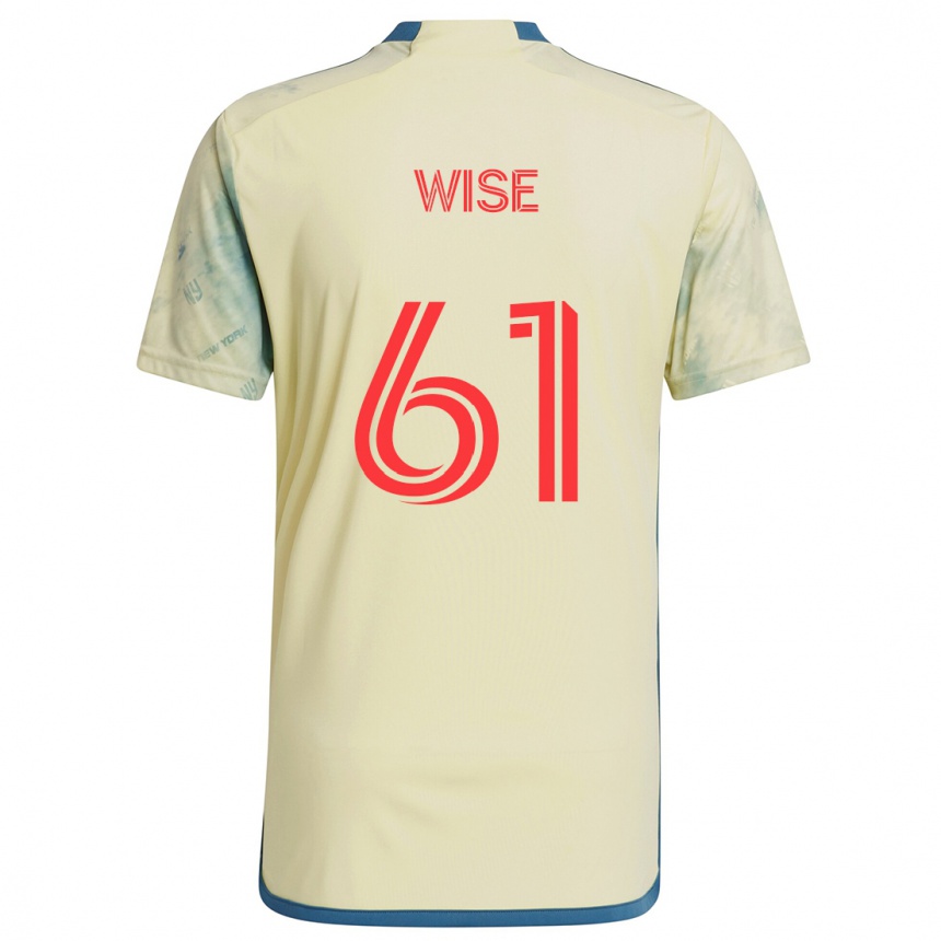 Niño Fútbol Camiseta Henry Wise #61 Amarillo Rojo Azul 1ª Equipación 2024/25 Perú