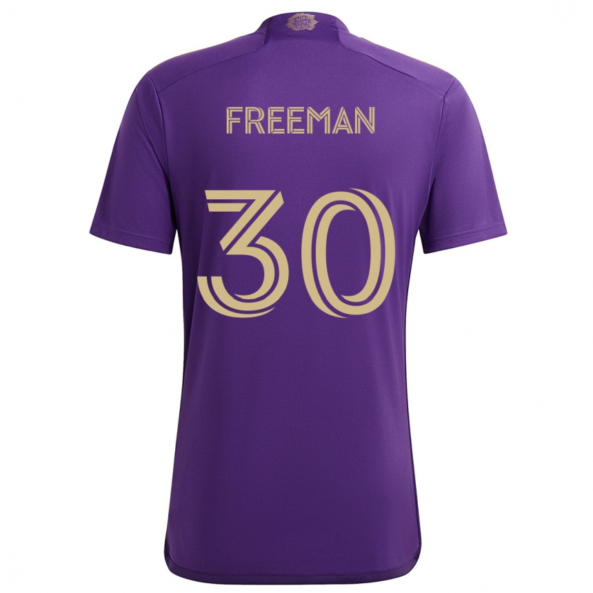 Niño Fútbol Camiseta Alex Freeman #30 Púrpura Amarillo 1ª Equipación 2024/25 Perú