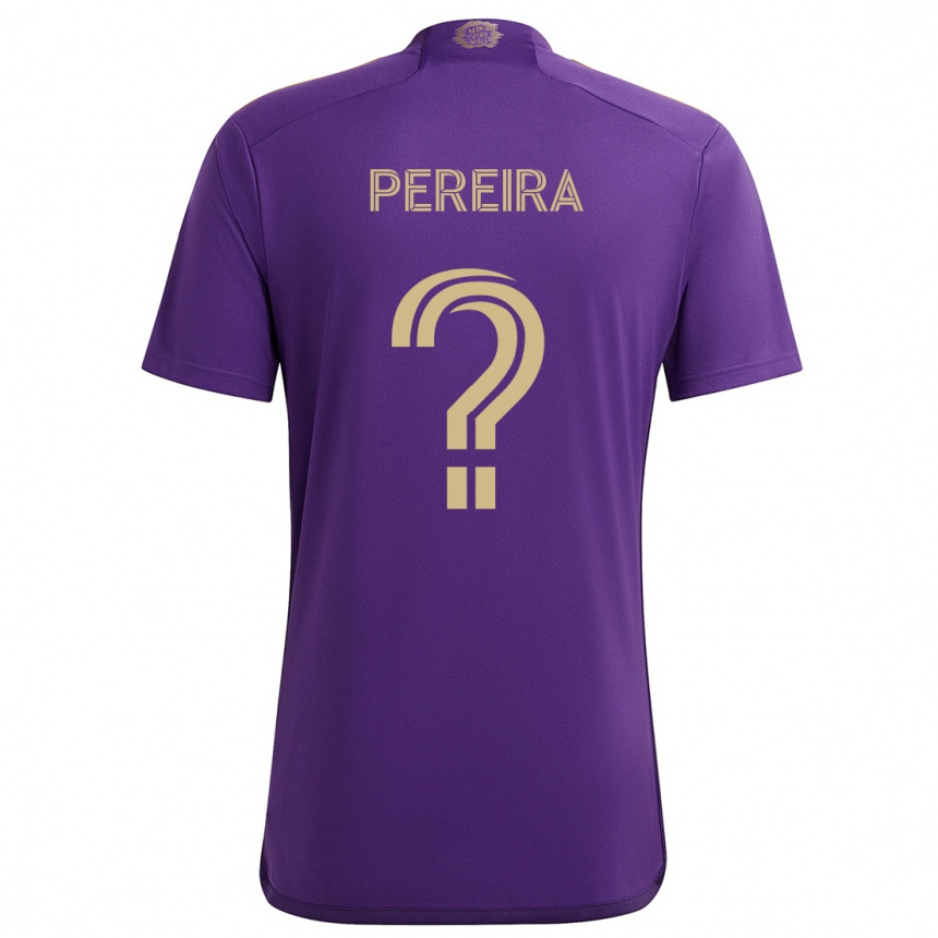 Niño Fútbol Camiseta Dominic Pereira #0 Púrpura Amarillo 1ª Equipación 2024/25 Perú