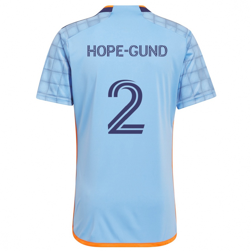 Niño Fútbol Camiseta Rio Hope-Gund #2 Azul Naranja 1ª Equipación 2024/25 Perú