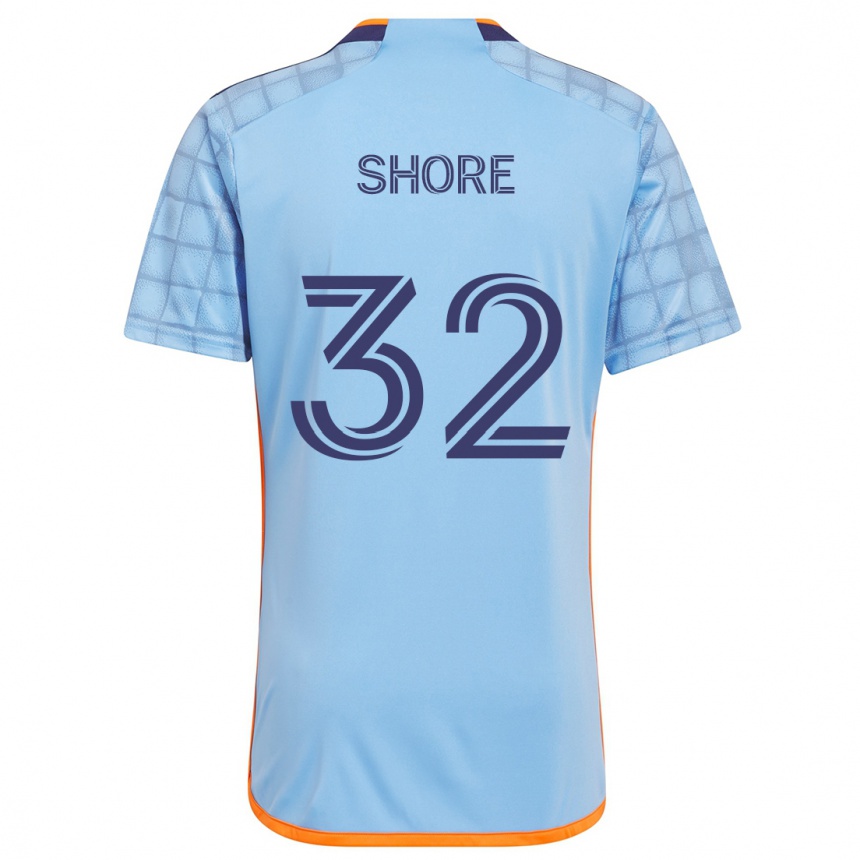 Niño Fútbol Camiseta Jonathan Shore #32 Azul Naranja 1ª Equipación 2024/25 Perú