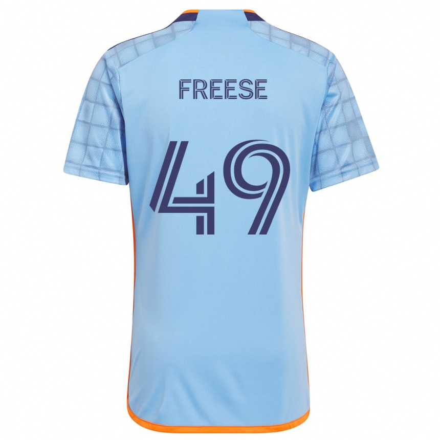 Niño Fútbol Camiseta Matt Freese #49 Azul Naranja 1ª Equipación 2024/25 Perú