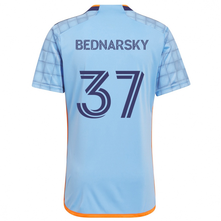 Niño Fútbol Camiseta Stevo Bednarsky #37 Azul Naranja 1ª Equipación 2024/25 Perú