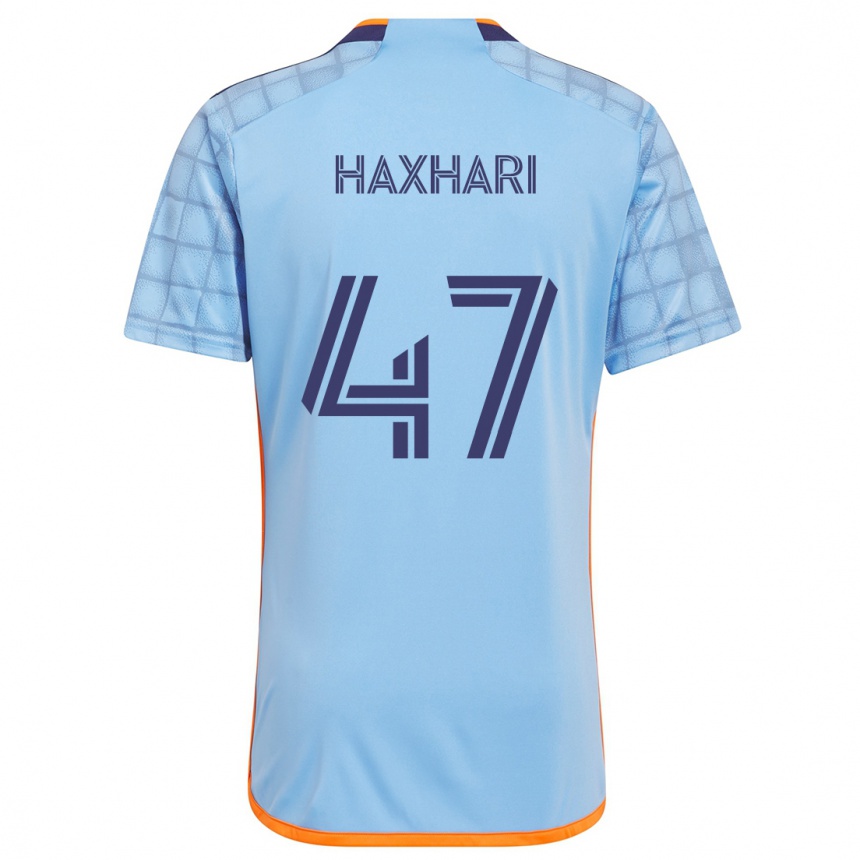 Niño Fútbol Camiseta Klevis Haxhari #47 Azul Naranja 1ª Equipación 2024/25 Perú