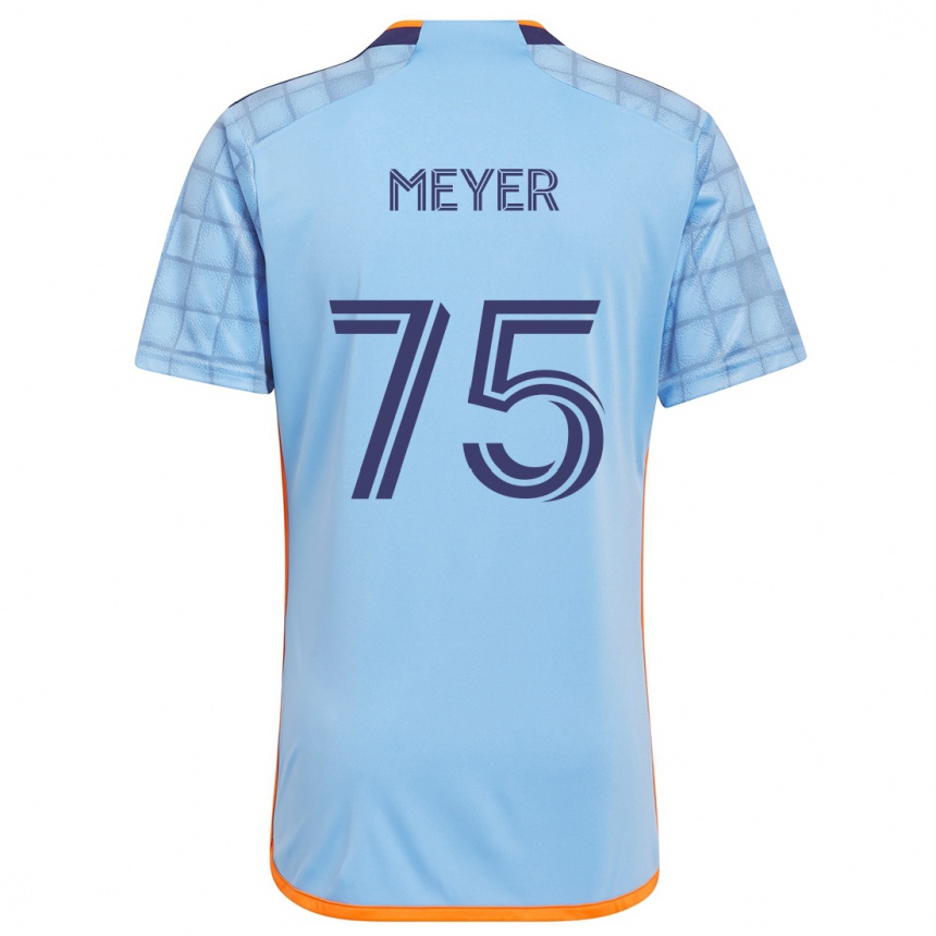 Niño Fútbol Camiseta Will Meyer #75 Azul Naranja 1ª Equipación 2024/25 Perú