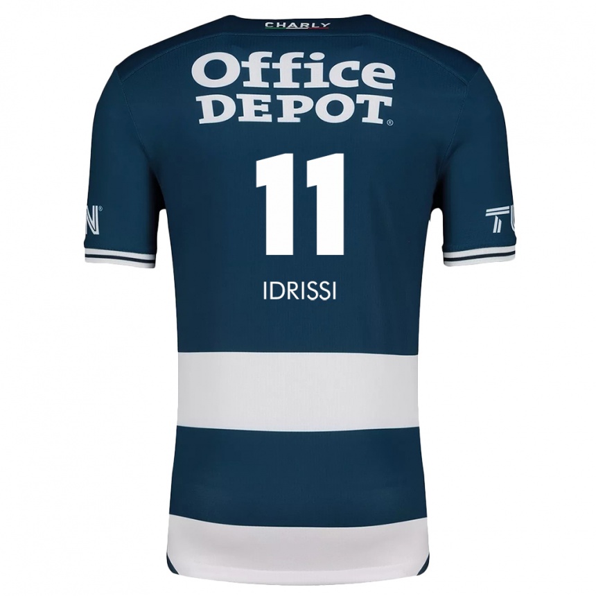 Niño Fútbol Camiseta Oussama Idrissi #11 Azul Blanco 1ª Equipación 2024/25 Perú