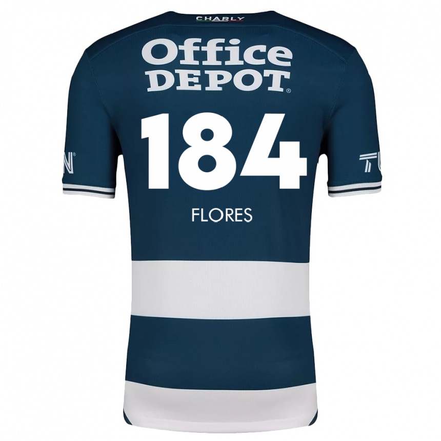 Niño Fútbol Camiseta Jason Flores #184 Azul Blanco 1ª Equipación 2024/25 Perú