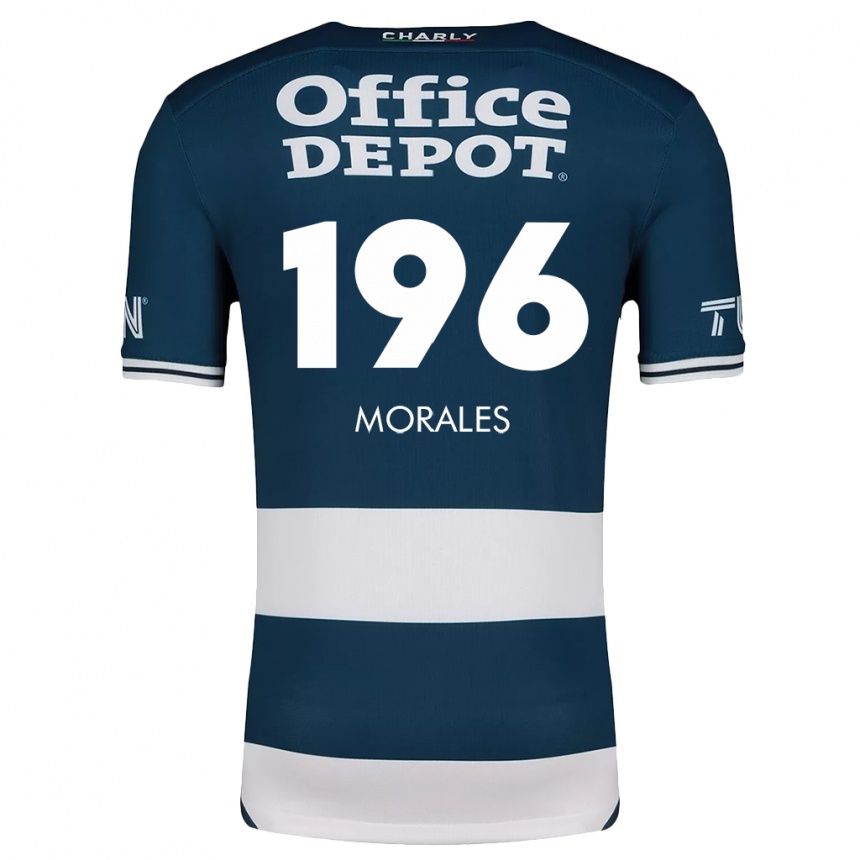 Niño Fútbol Camiseta Erik Morales #196 Azul Blanco 1ª Equipación 2024/25 Perú