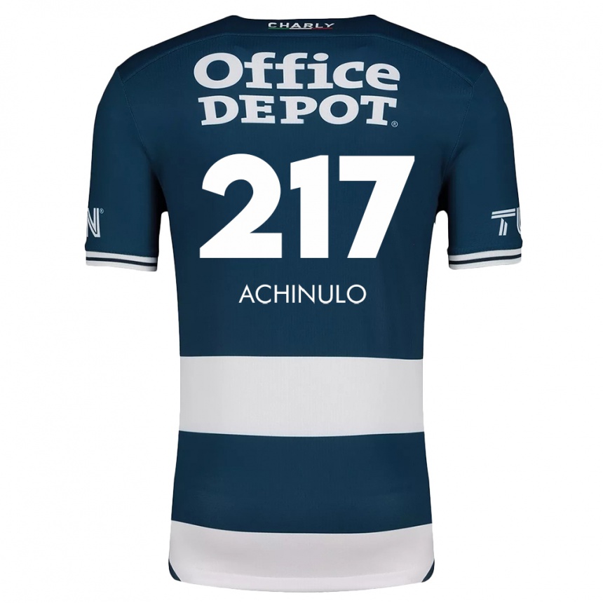 Niño Fútbol Camiseta Princewill Achinulo #217 Azul Blanco 1ª Equipación 2024/25 Perú