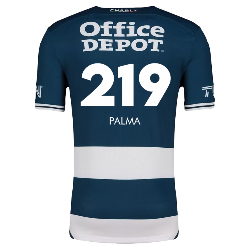 Niño Fútbol Camiseta Pablo Palma #219 Azul Blanco 1ª Equipación 2024/25 Perú