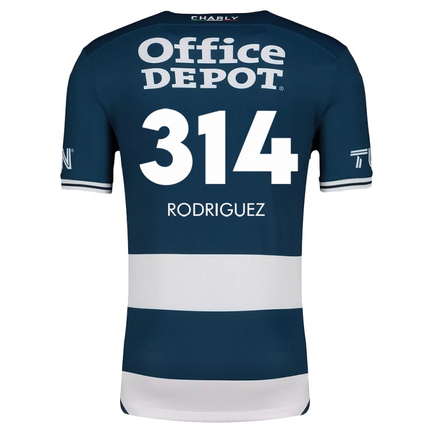 Niño Fútbol Camiseta Alan Rodríguez #314 Azul Blanco 1ª Equipación 2024/25 Perú