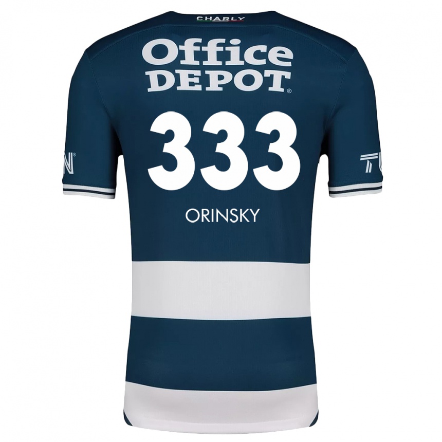 Niño Fútbol Camiseta Edson Orinsky #333 Azul Blanco 1ª Equipación 2024/25 Perú