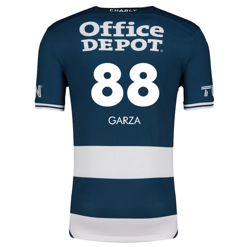 Niño Fútbol Camiseta Adrián Garza #88 Azul Blanco 1ª Equipación 2024/25 Perú