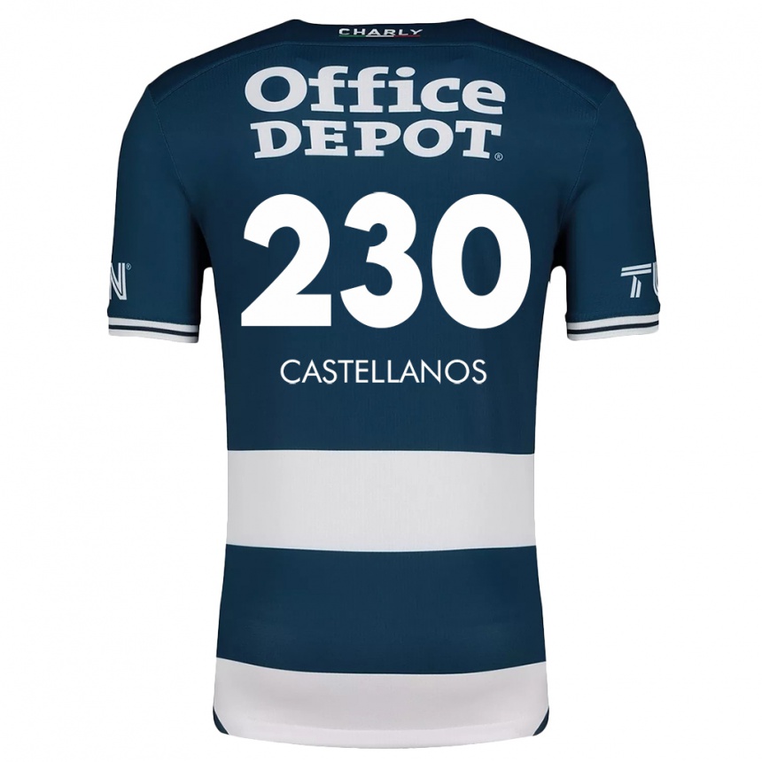 Niño Fútbol Camiseta Edson Castellanos #230 Azul Blanco 1ª Equipación 2024/25 Perú