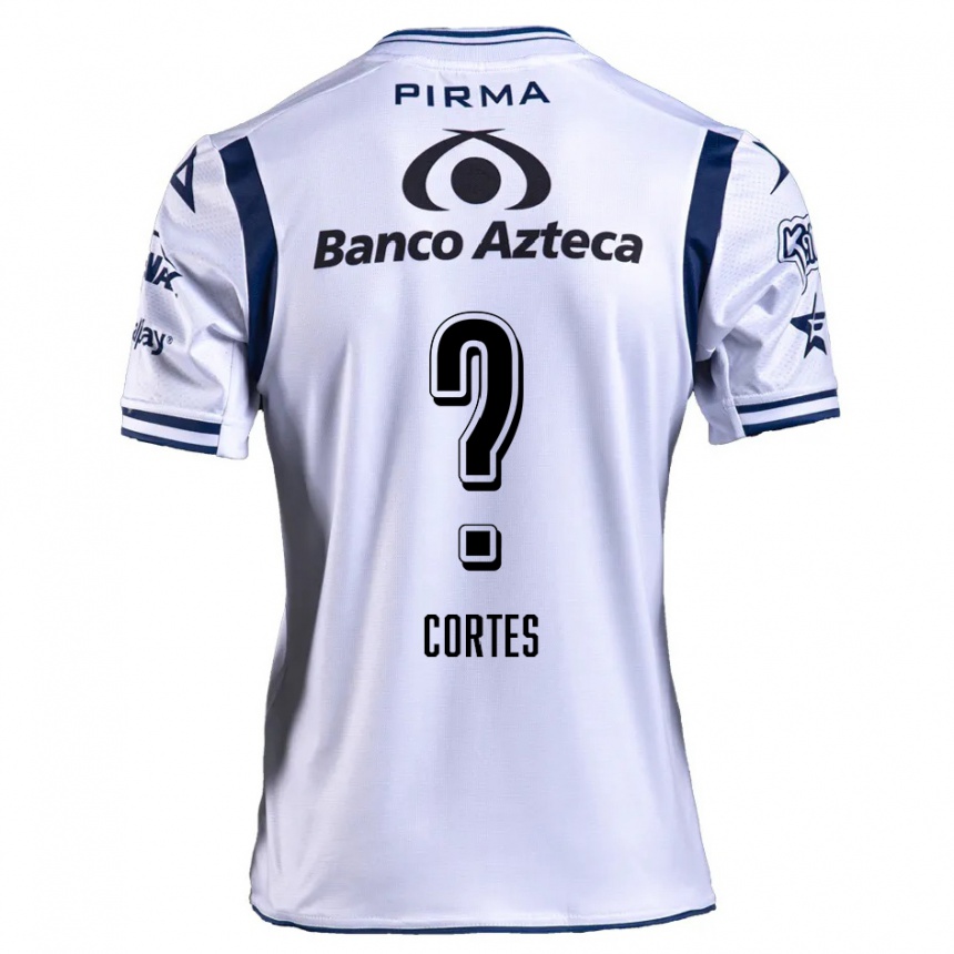 Niño Fútbol Camiseta Vinícius Côrtes #0 Blanco Azul Marino 1ª Equipación 2024/25 Perú