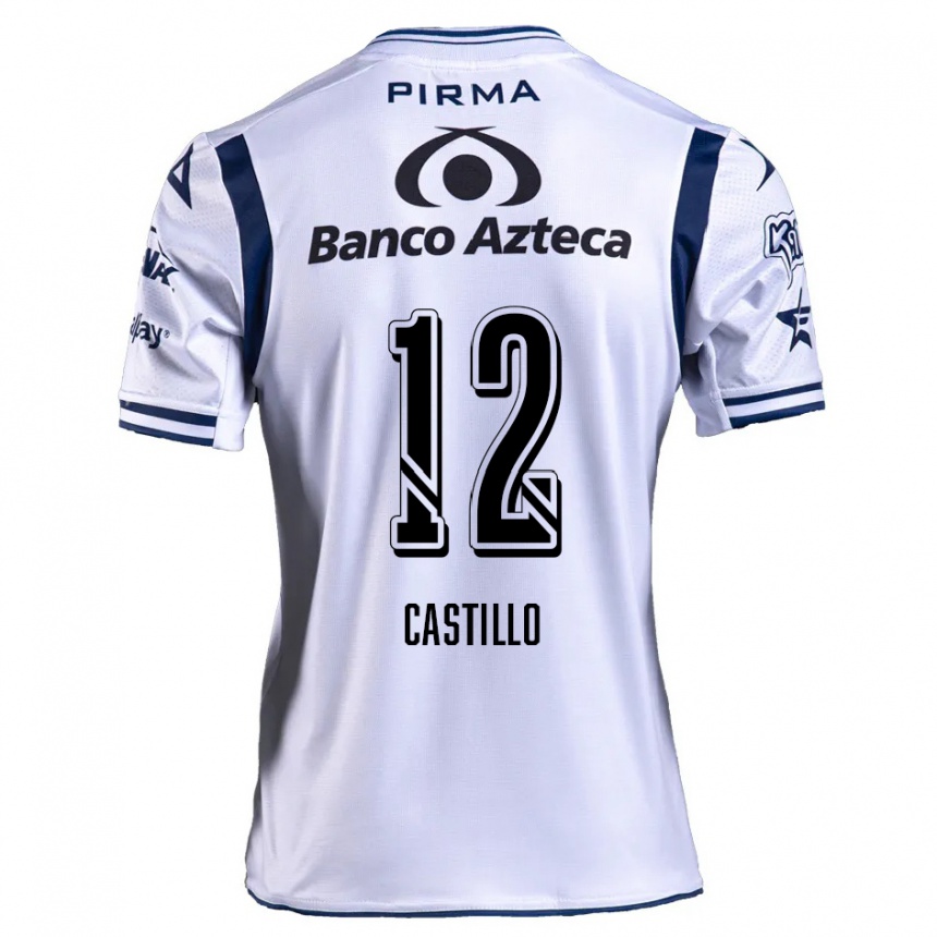 Niño Fútbol Camiseta Raúl Castillo #12 Blanco Azul Marino 1ª Equipación 2024/25 Perú