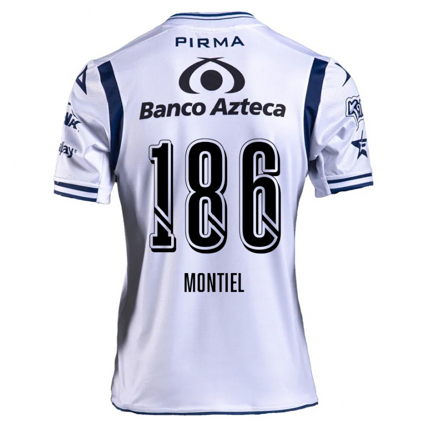 Niño Fútbol Camiseta Santiago Montiel #186 Blanco Azul Marino 1ª Equipación 2024/25 Perú